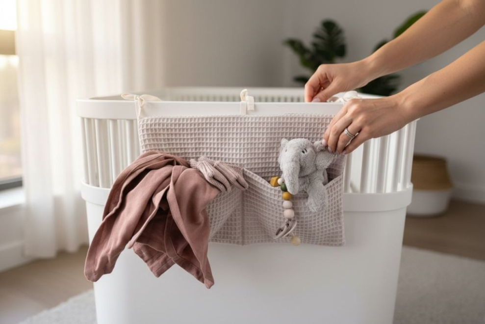 Bett-Organizer, Hänge-Utensilo - 2 Taschen